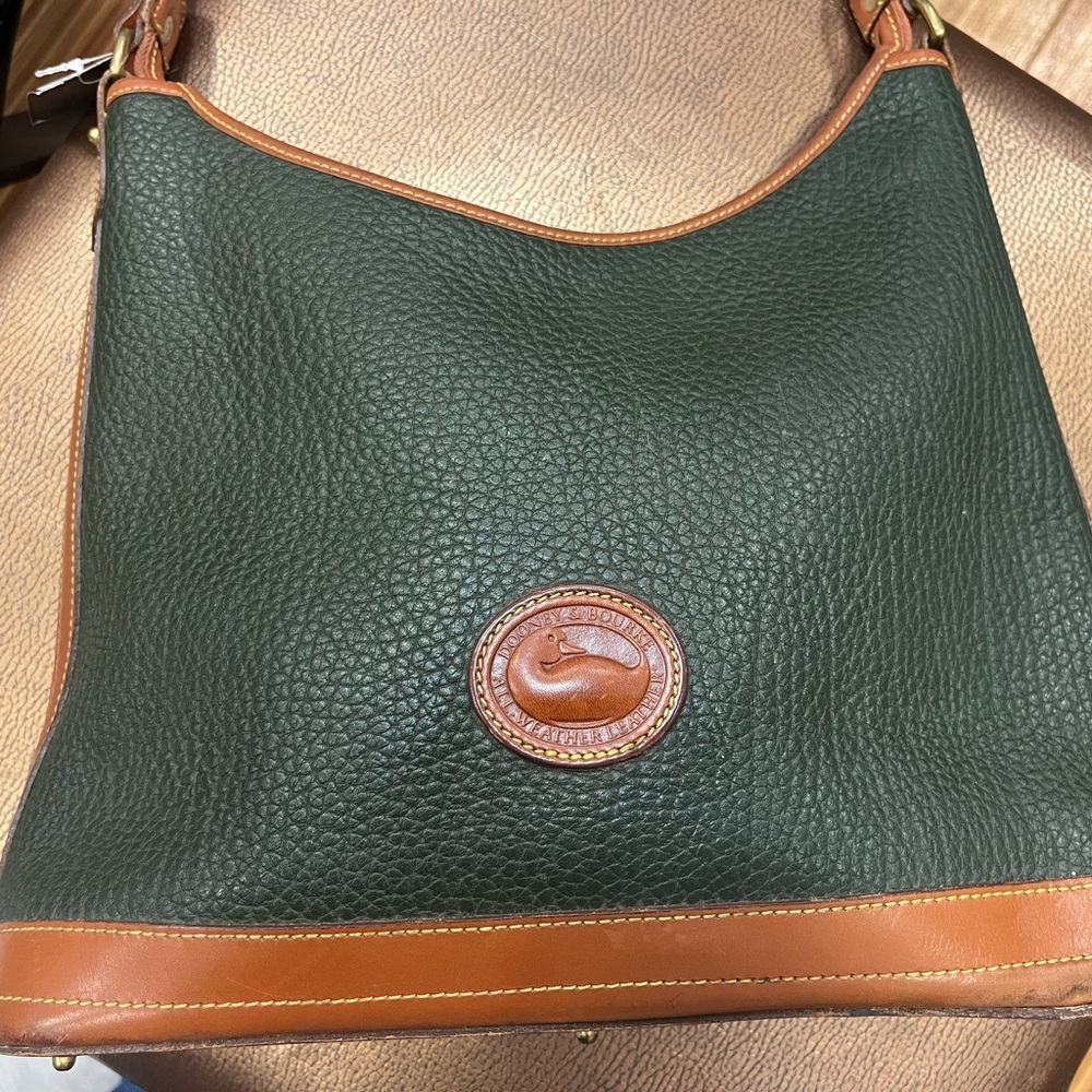 Green and brown classic Dooney & Bourke purse
